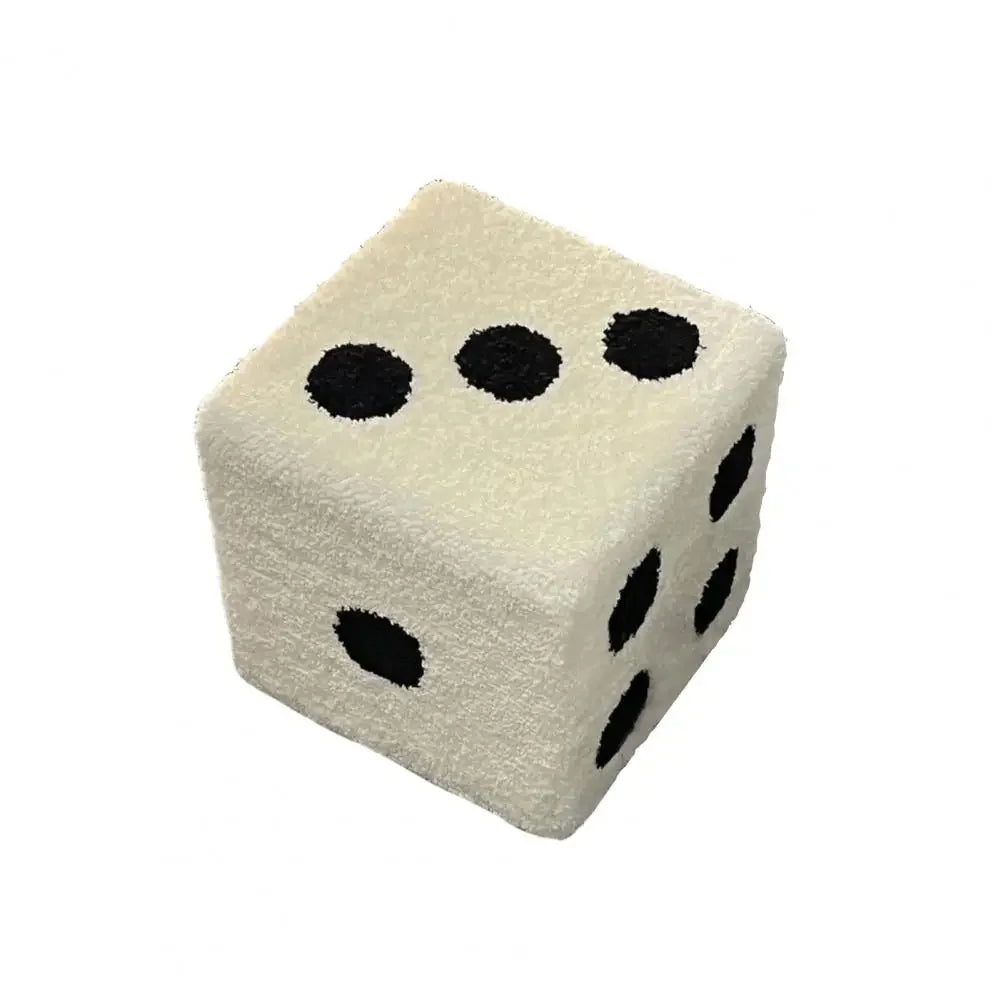 Dices Creative Cubic Imitation Lamb Shoes Stool