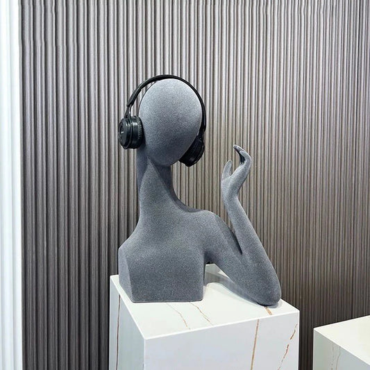 Luxury Abstract Character Wearing Headphones Action Figure