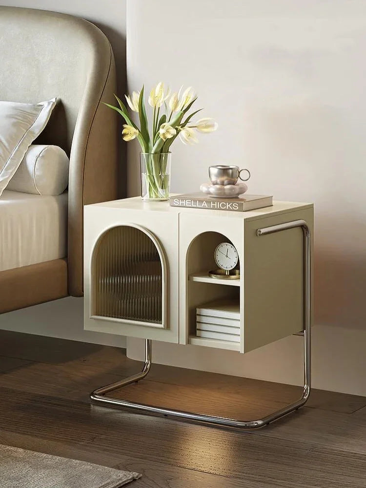 Glass White Bedsides Tables