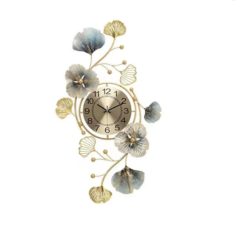 Ginkgo Leaf Art Design Wall Clock