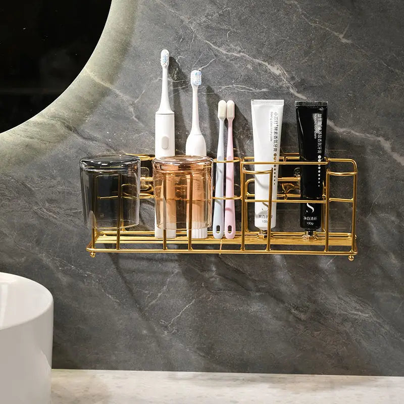 Luxury Gold Bathroom Storage Rack
