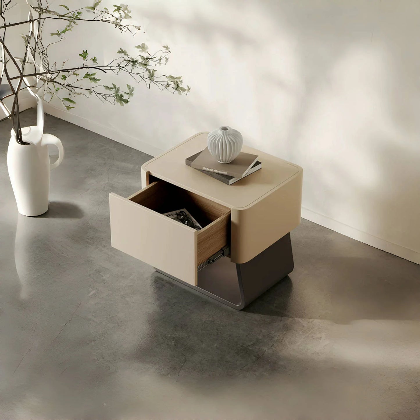 Creamy Italian Luxury Nightstand