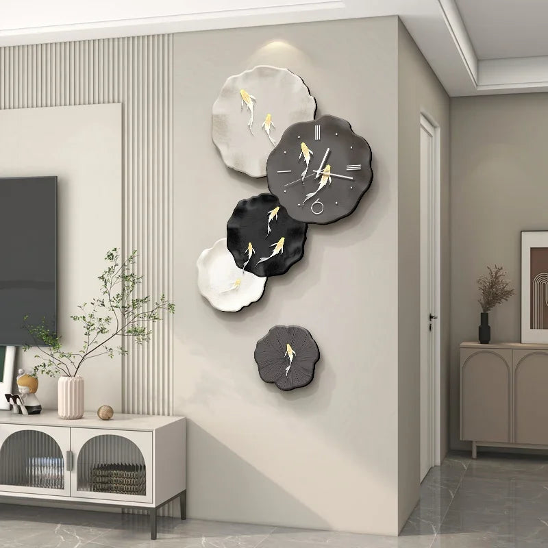 Abstract Art Living Room Decorative Painting Wall Clock