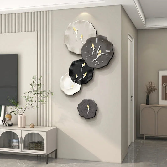 Abstract Art Living Room Decorative Painting Wall Clock