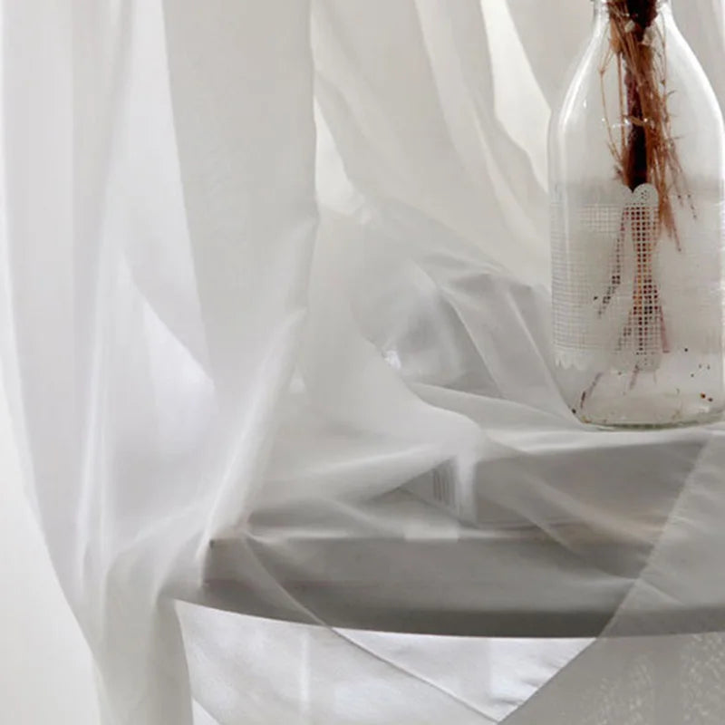 Modern Solid Tulle Window Curtains