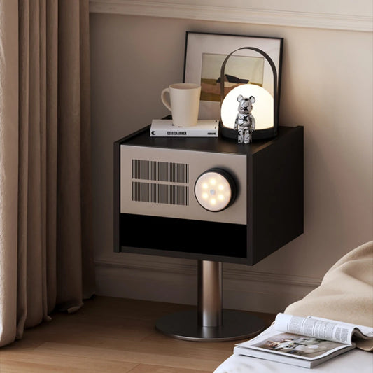 Wooden Unique Metal Modern Storage Bedsides Table