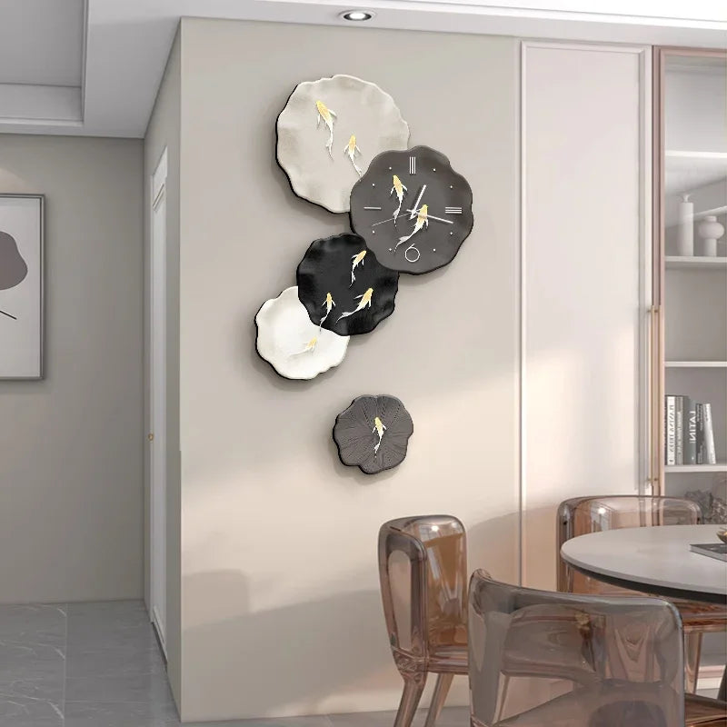 Abstract Art Living Room Decorative Painting Wall Clock