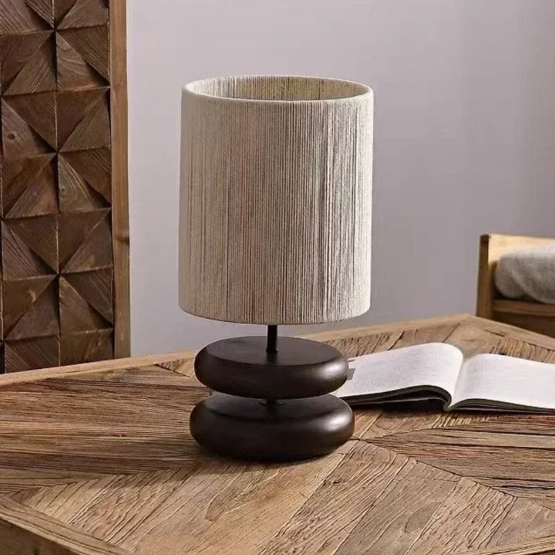 Modern Japanese Wood Table Lamp