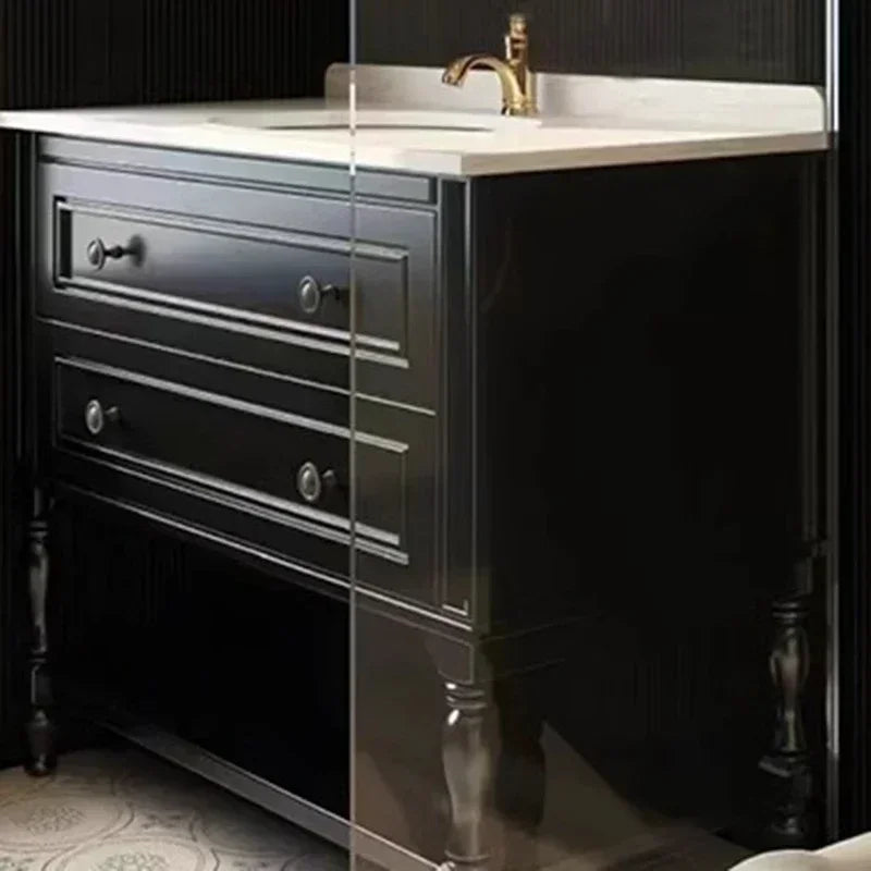 Storage Oak Bathroom Cabinets Standing Drawer