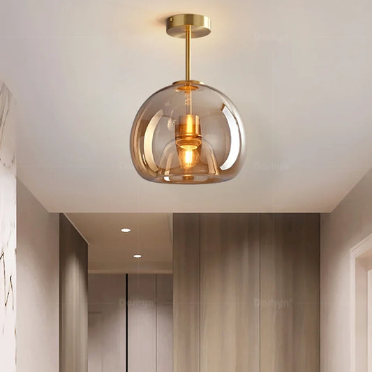 Modern Minimalist Glass Ceiling Light
