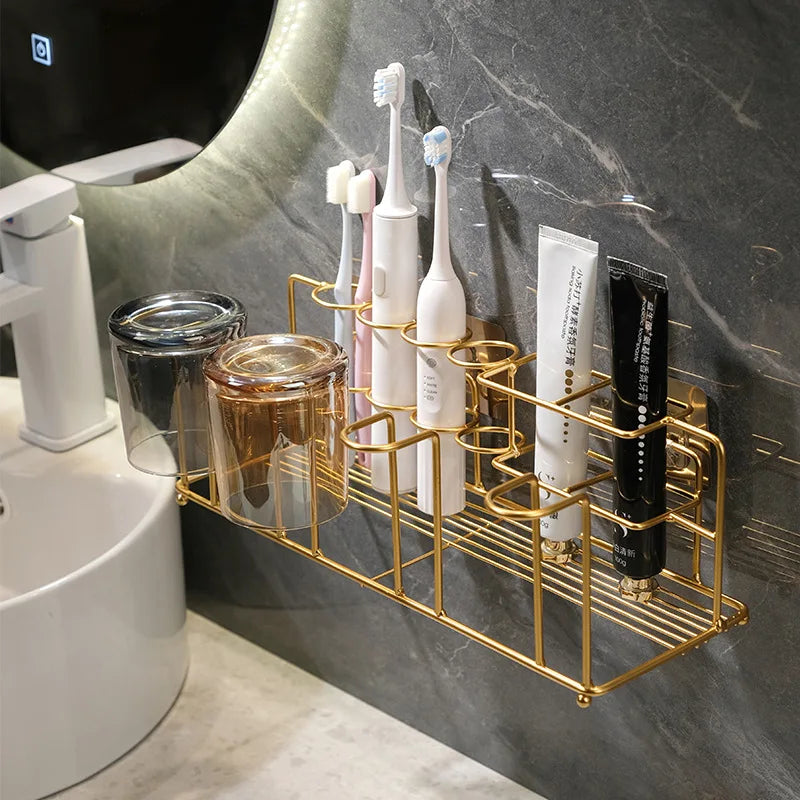 Luxury Gold Bathroom Storage Rack