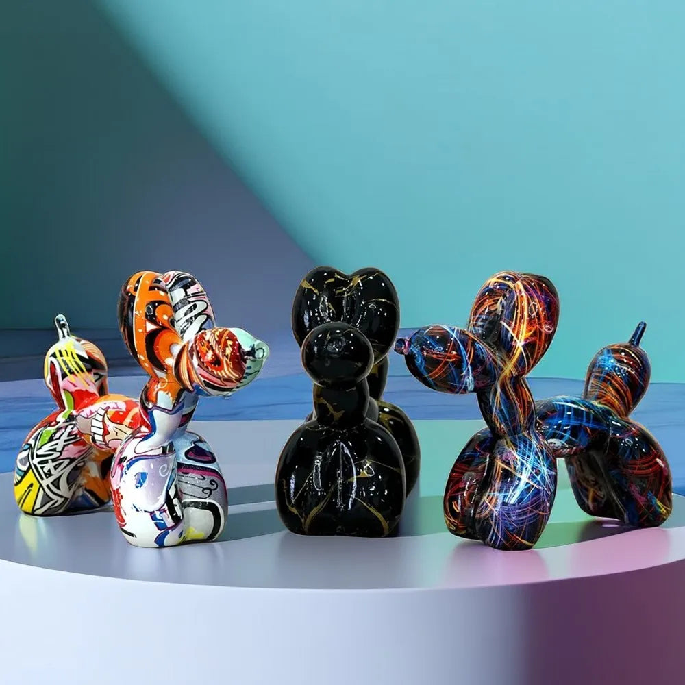 Graffiti Balloon Dog Sculpture