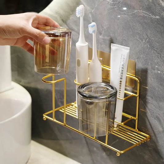 Luxury Gold Bathroom Storage Rack