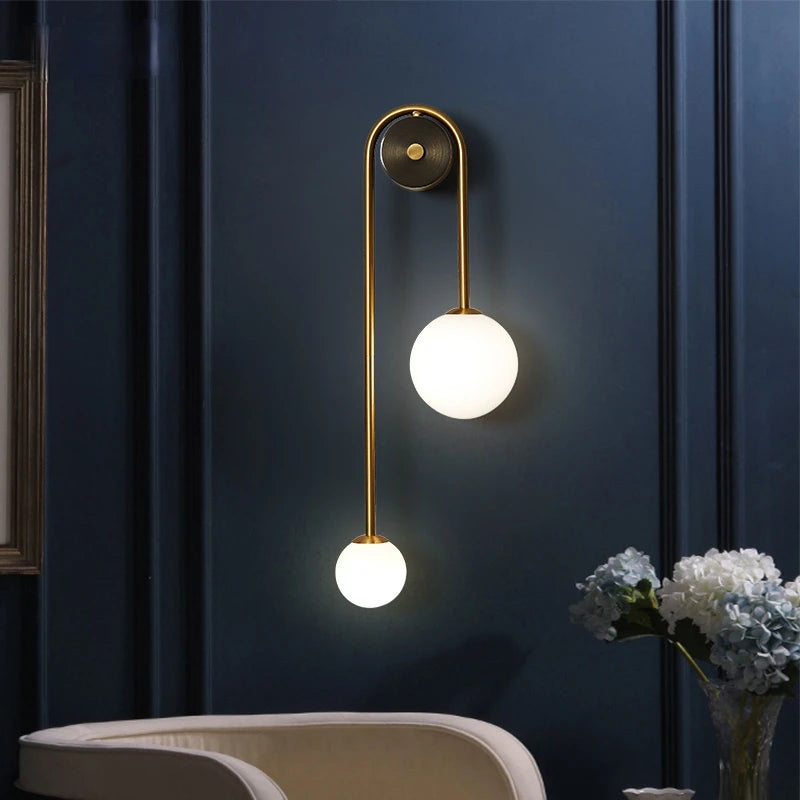 Modern Wall Lamp Glass Ball Lampshade LED