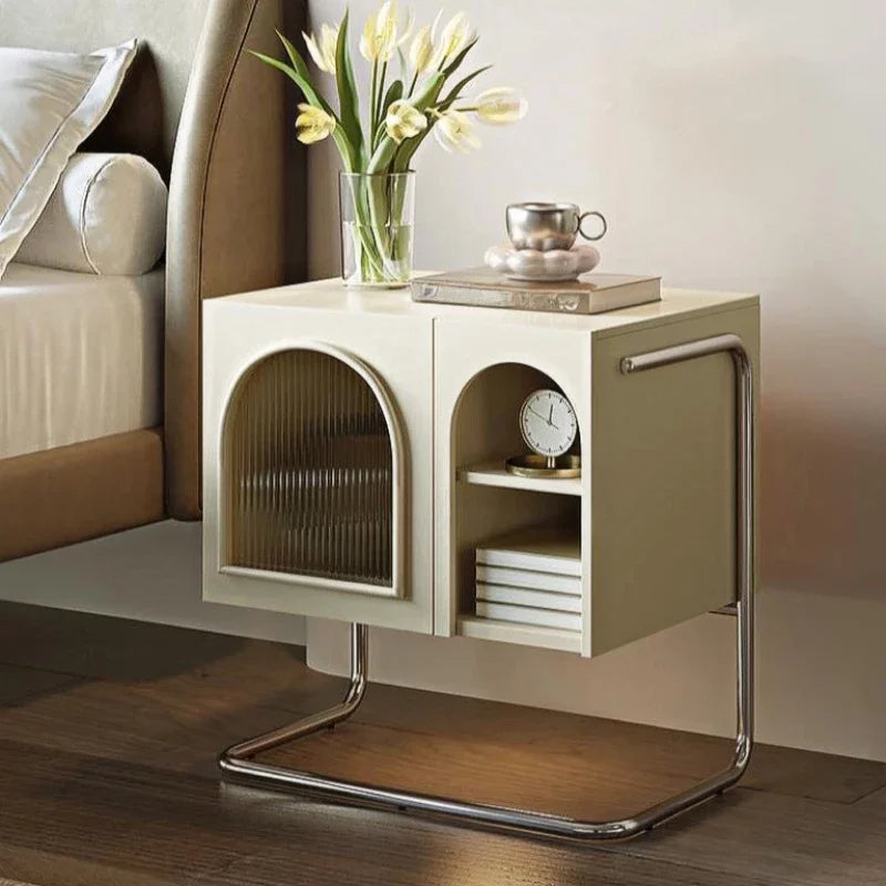 Glass White Bedsides Tables