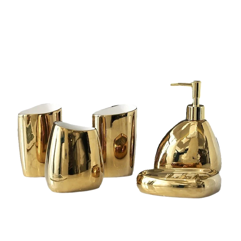Golden Ceramic Bathroom Accessories