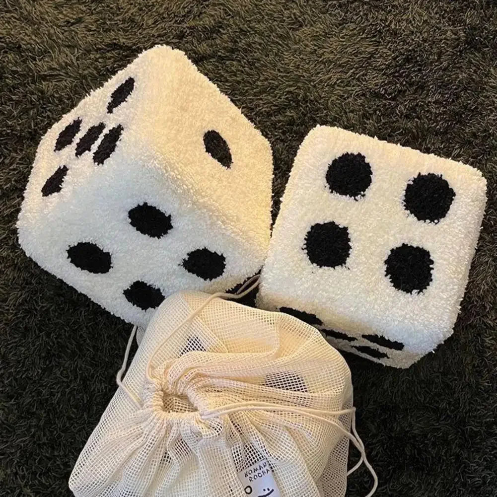 Dices Creative Cubic Imitation Lamb Shoes Stool
