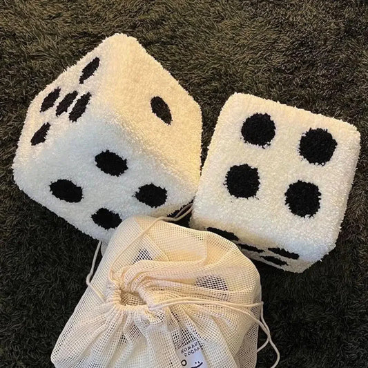 Dices Creative Cubic Imitation Lamb Shoes Stool