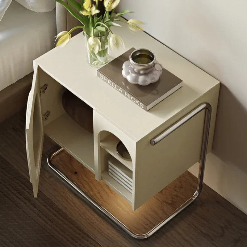 Glass White Bedsides Tables
