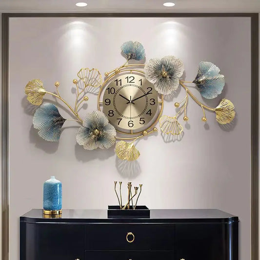 Ginkgo Leaf Art Design Wall Clock