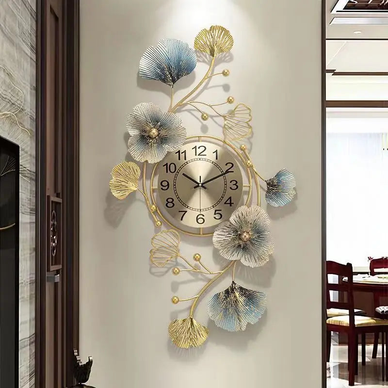 Ginkgo Leaf Art Design Wall Clock
