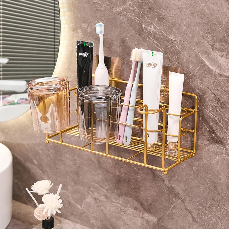 Luxury Gold Bathroom Storage Rack