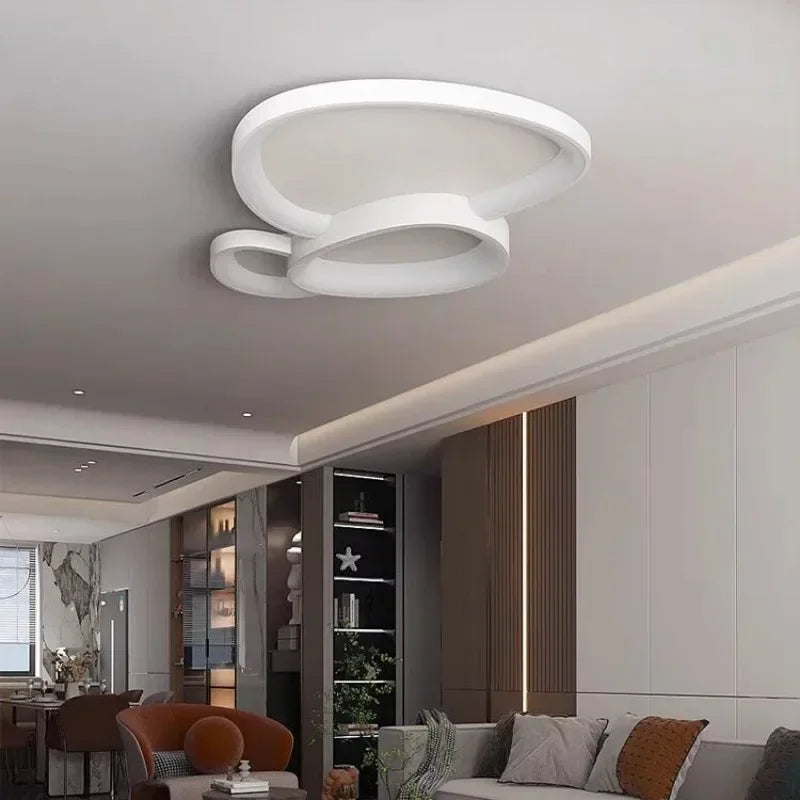 Modern Round LED Ceiling Light With Adjustable Brightness