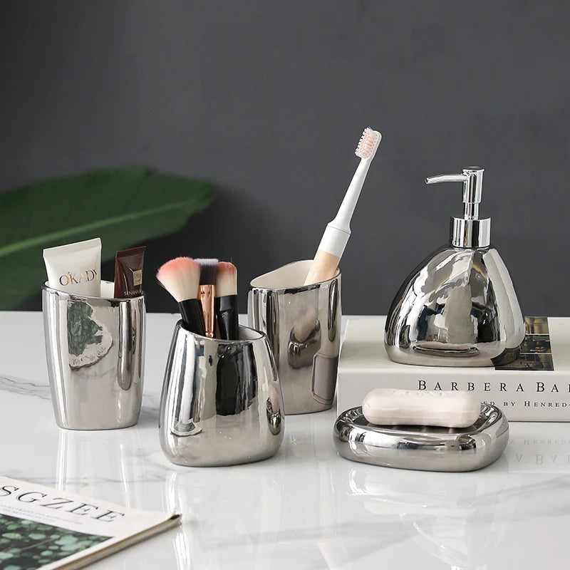 Golden Ceramic Bathroom Accessories