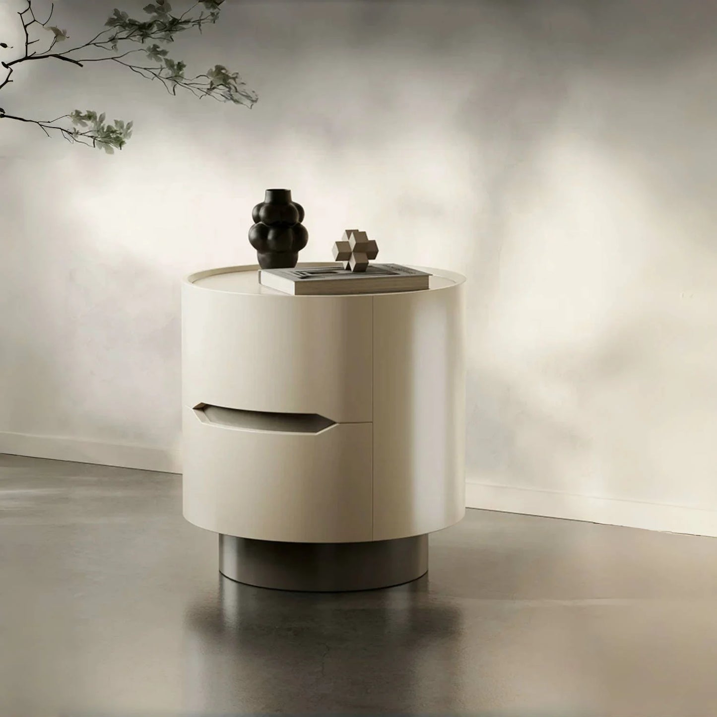 Creamy Italian Luxury Nightstand
