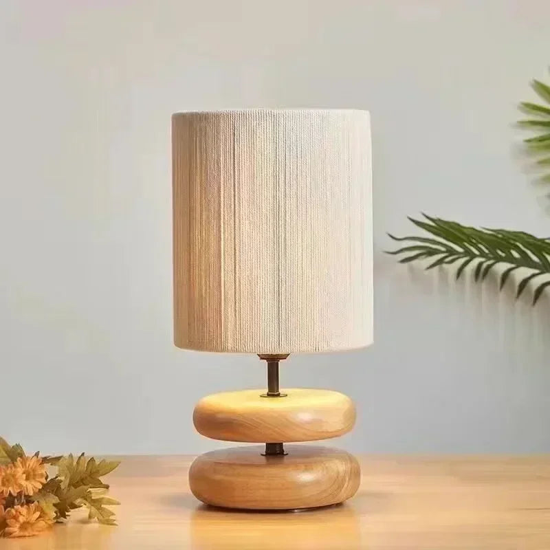 Modern Japanese Wood Table Lamp