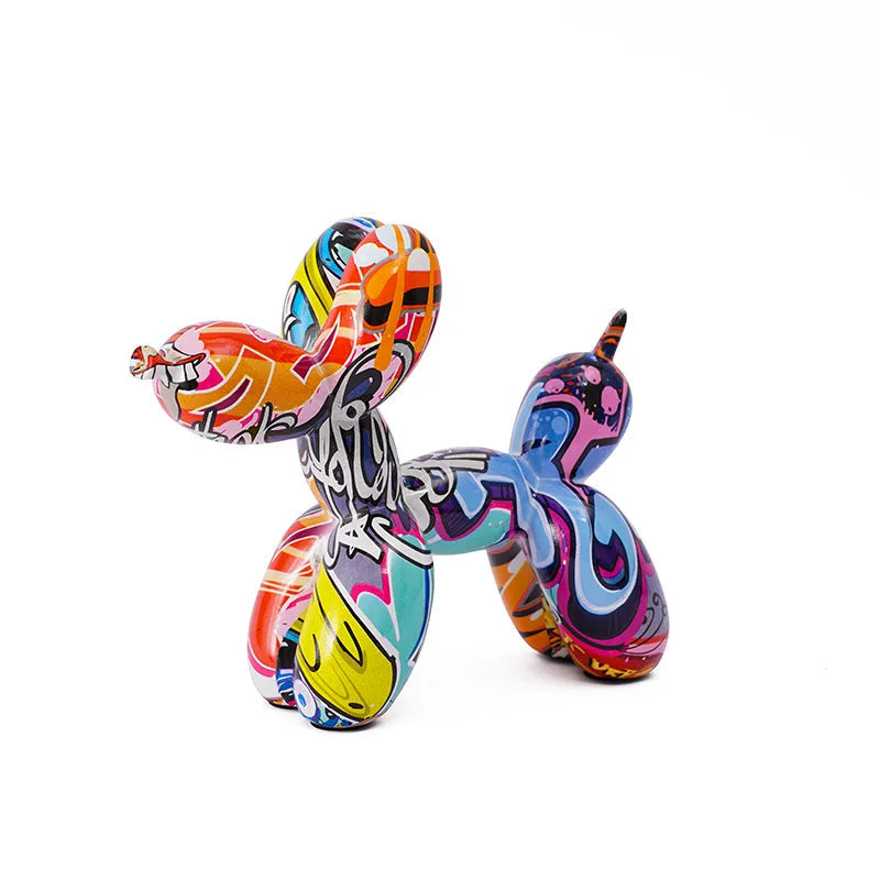 Graffiti Balloon Dog Sculpture