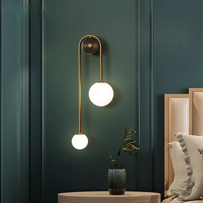 Modern Wall Lamp Glass Ball Lampshade LED