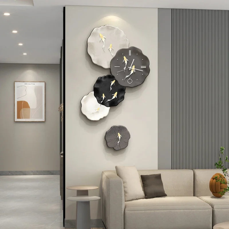 Abstract Art Living Room Decorative Painting Wall Clock