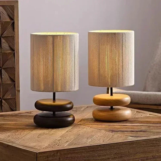 Modern Japanese Wood Table Lamp