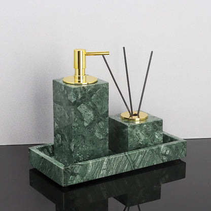 Green Natural Marble Bathroom Accessories