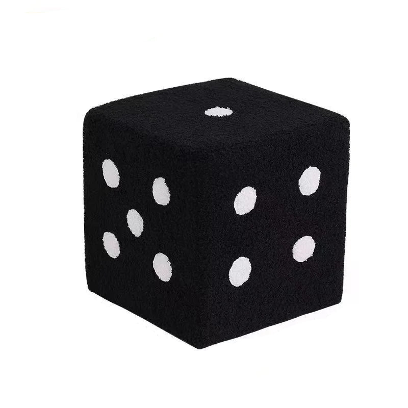 Dices Creative Cubic Imitation Lamb Shoes Stool