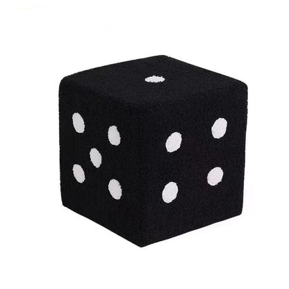 Dices Creative Cubic Imitation Lamb Shoes Stool