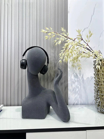 Luxury Abstract Character Wearing Headphones Action Figure