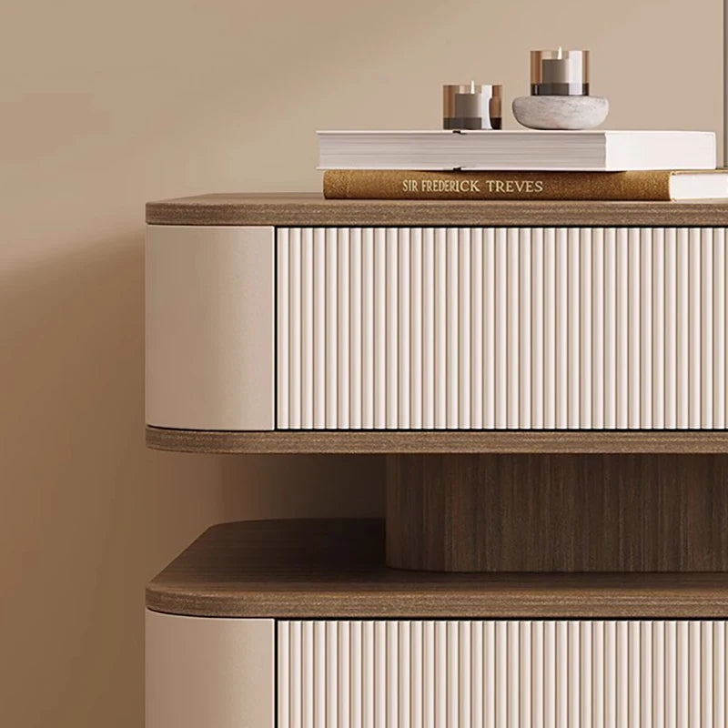 Minimalist Modern Aesthetic Bedside Table With Drawers