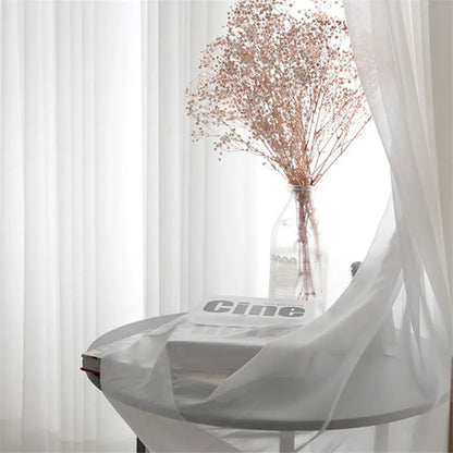 Modern Solid Tulle Window Curtains