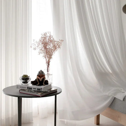Modern Solid Tulle Window Curtains