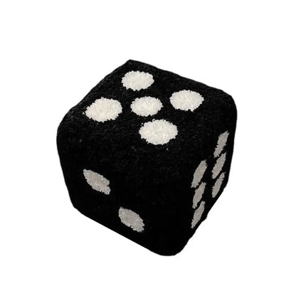 Dices Creative Cubic Imitation Lamb Shoes Stool