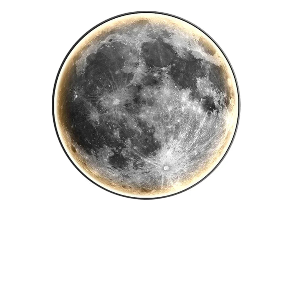 Modern Gray Moon LED Wall Lamp