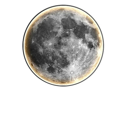 Modern Gray Moon LED Wall Lamp