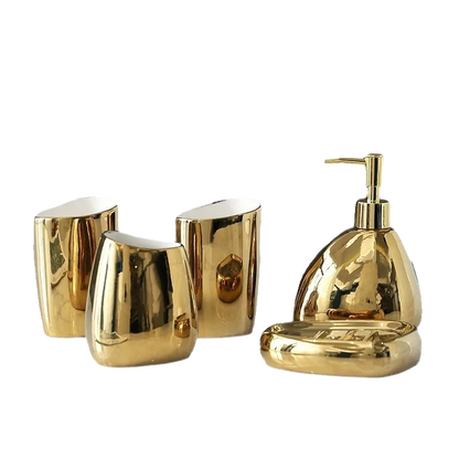 Golden Ceramic Bathroom Accessories
