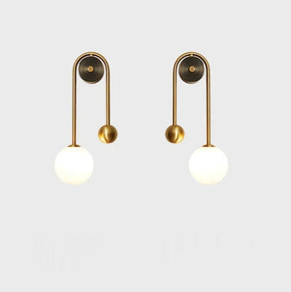 Modern Wall Lamp Glass Ball Lampshade LED