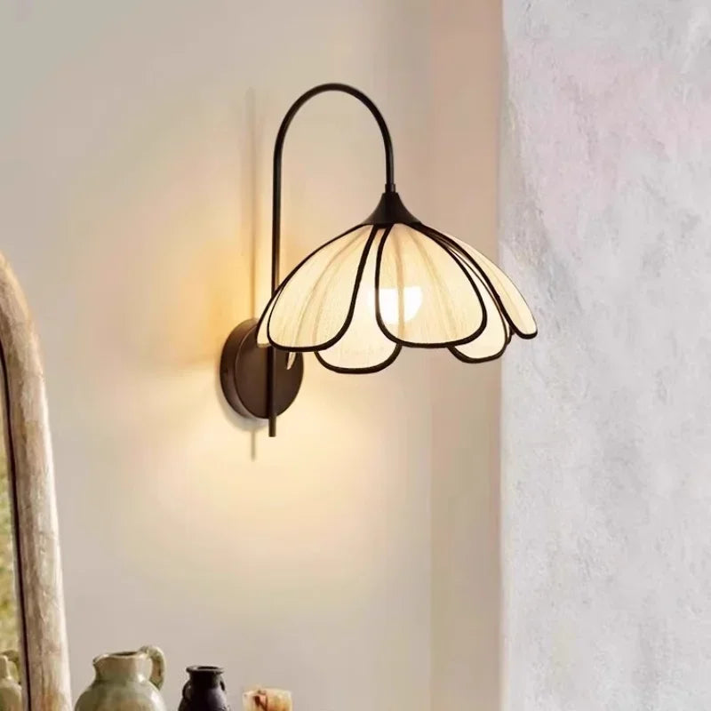 Modern Creamy E27 Wall Scones Wabi Sabi Led Wall Lamp