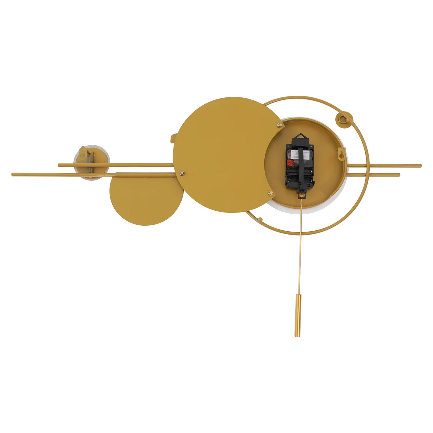 Wall Round Silent Non Ticking Metal Clock
