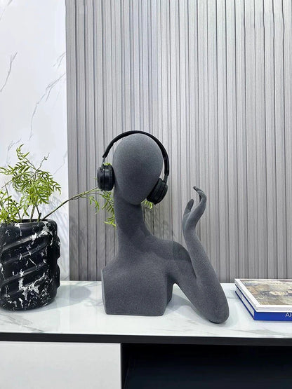 Luxury Abstract Character Wearing Headphones Action Figure