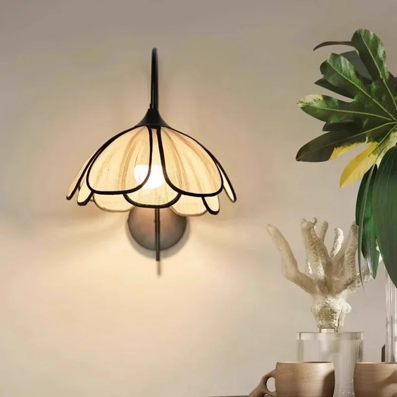 Modern Creamy E27 Wall Scones Wabi Sabi Led Wall Lamp